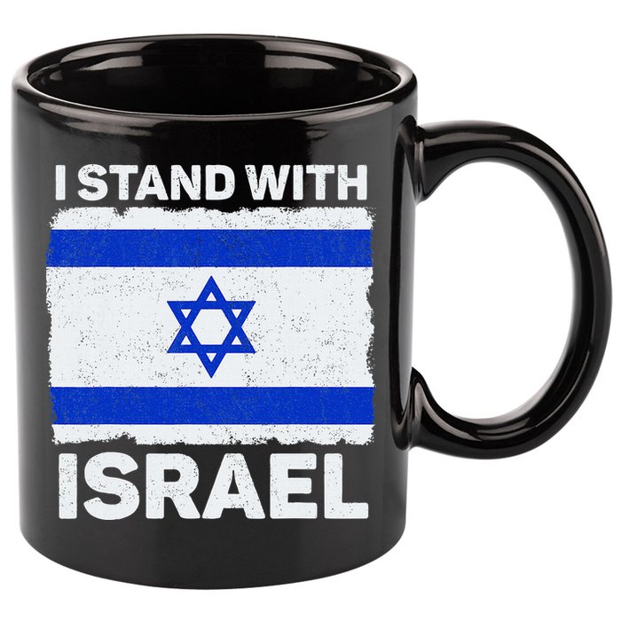 I Stand With Israel Israel Flag Patriotic Israel 11oz C Handle Ceramic Mug