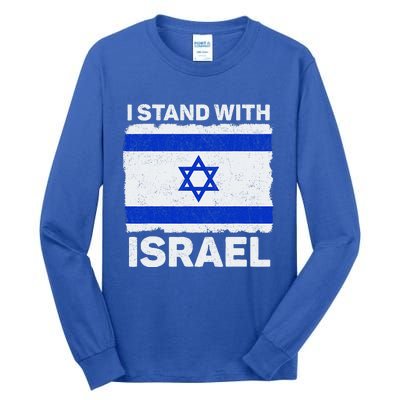 I Stand With Israel Israel Flag Patriotic Israel Tall Long Sleeve T-Shirt