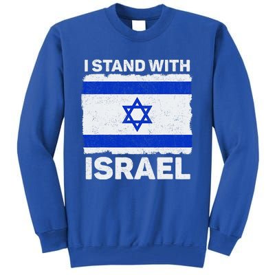 I Stand With Israel Israel Flag Patriotic Israel Tall Sweatshirt