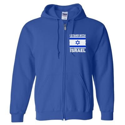 I Stand With Israel Israel Flag Patriotic Israel Full Zip Hoodie
