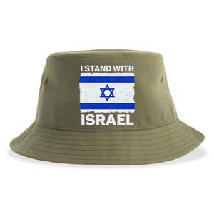 I Stand With Israel Israel Flag Patriotic Israel Sustainable Bucket Hat