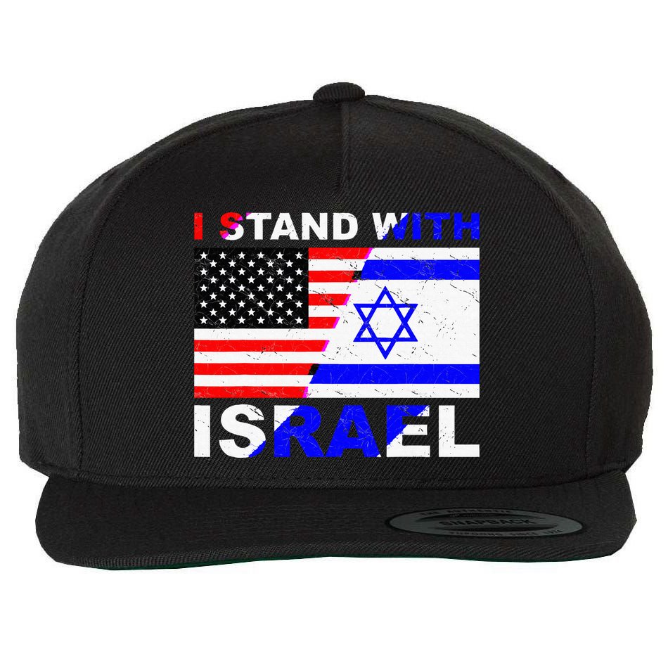 I Stand With Israel Israeli Palestinian Conflict Pro Israel Wool Snapback Cap
