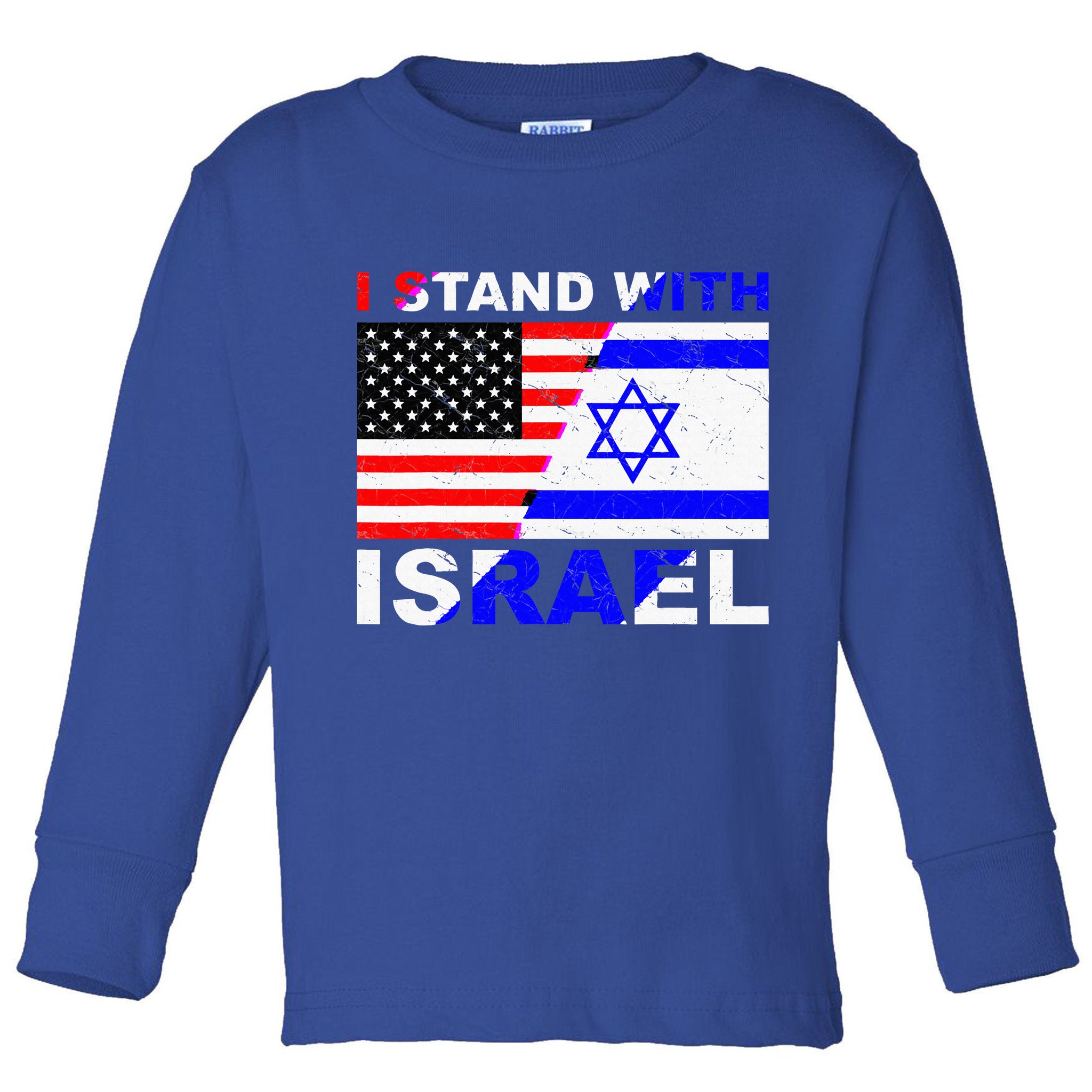 I Stand With Israel Israeli Palestinian Conflict Pro Israel Toddler Long Sleeve Shirt
