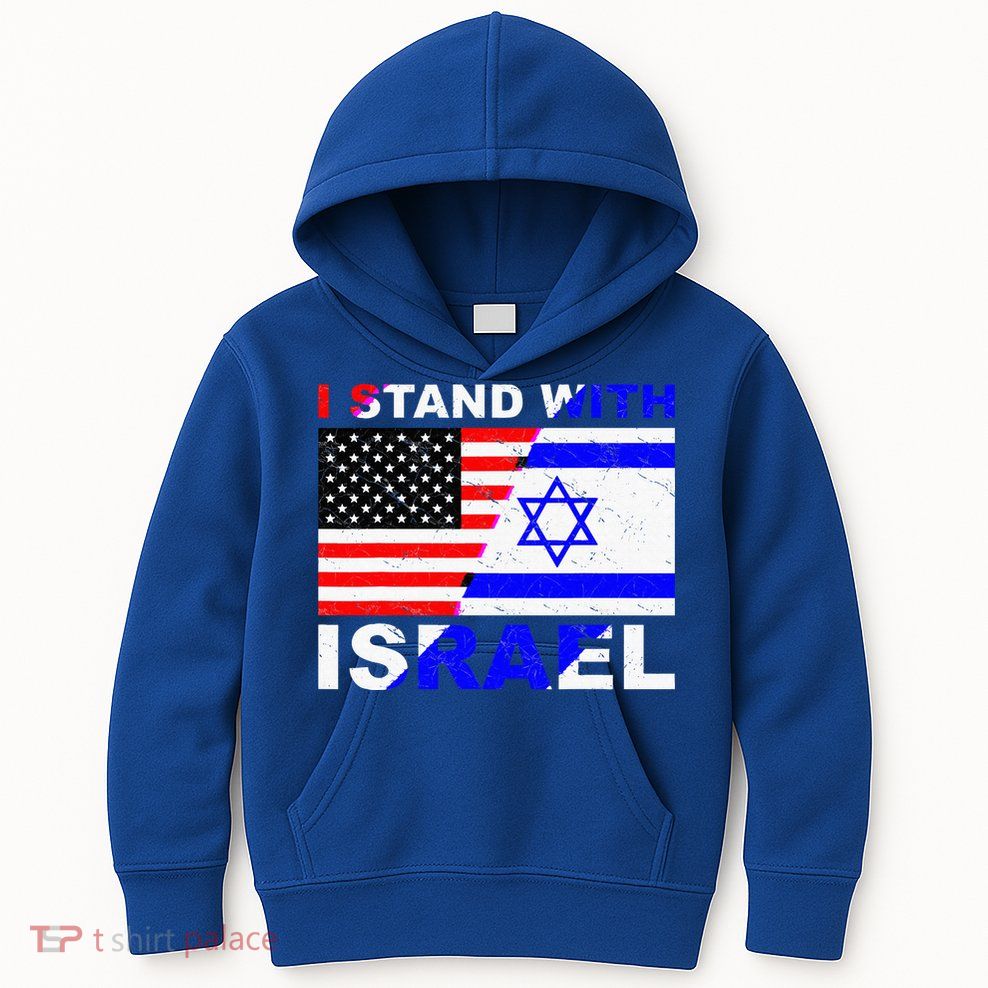 I Stand With Israel Israeli Palestinian Conflict Pro Israel Kids Hoodie