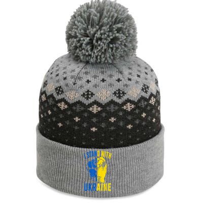 I Stand With Ukraine Flag Power Support Ukraine Gift The Baniff Cuffed Pom Beanie