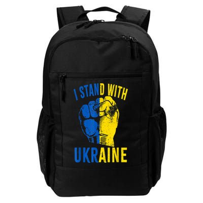 I Stand With Ukraine Flag Power Support Ukraine Gift Backpack