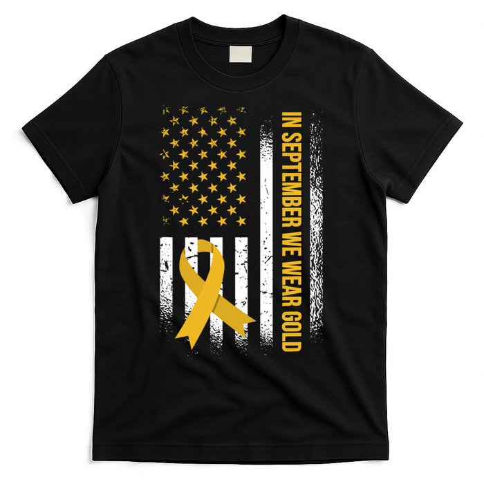 In September We Wear Gold Childhood Cancer Awareness T-Shirt