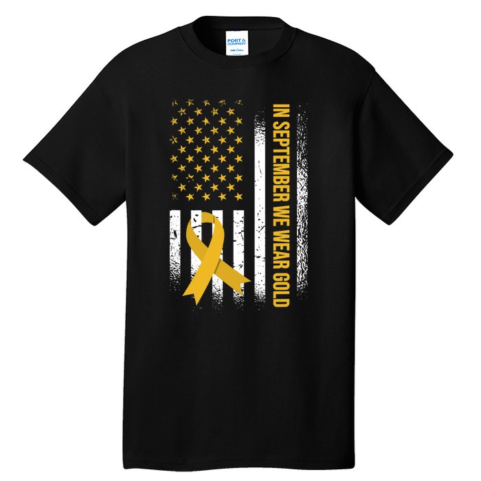 In September We Wear Gold Childhood Cancer Awareness Tall T-Shirt