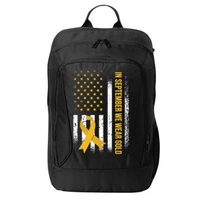 In September We Wear Gold Childhood Cancer Awareness City Backpack