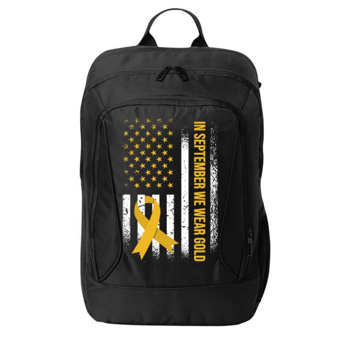 In September We Wear Gold Childhood Cancer Awareness City Backpack