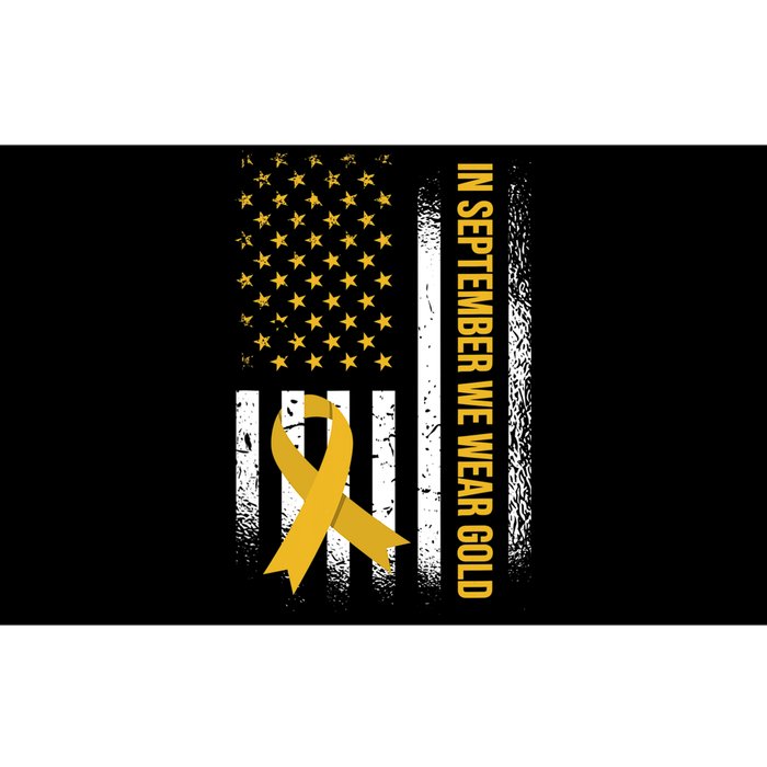 In September We Wear Gold Childhood Cancer Awareness Bumper Sticker