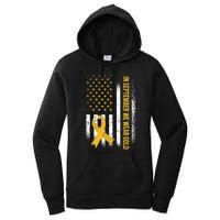 In September We Wear Gold Childhood Cancer Awareness Women's Pullover Hoodie