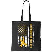 In September We Wear Gold Childhood Cancer Awareness Tote Bag