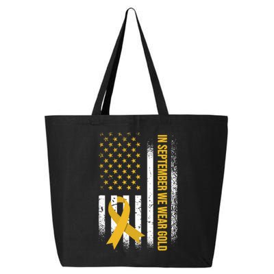 In September We Wear Gold Childhood Cancer Awareness 25L Jumbo Tote