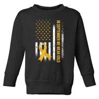 In September We Wear Gold Childhood Cancer Awareness Toddler Sweatshirt