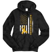 In September We Wear Gold Childhood Cancer Awareness Tie Dye Hoodie