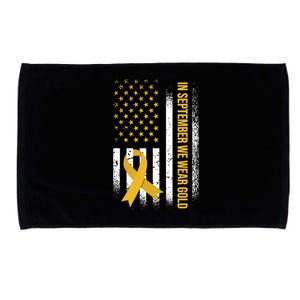 In September We Wear Gold Childhood Cancer Awareness Microfiber Hand Towel