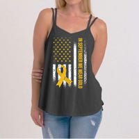 In September We Wear Gold Childhood Cancer Awareness Women's Strappy Tank