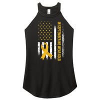 In September We Wear Gold Childhood Cancer Awareness Women's Perfect Tri Rocker Tank