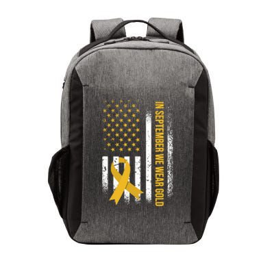 In September We Wear Gold Childhood Cancer Awareness Vector Backpack