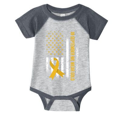 In September We Wear Gold Childhood Cancer Awareness Infant Baby Jersey Bodysuit