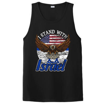 I Stand With Israel Pray For Israel Eagle Design PosiCharge Competitor Tank