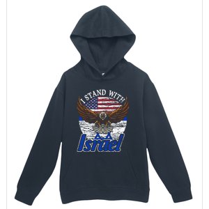 I Stand With Israel Pray For Israel Eagle Design Urban Pullover Hoodie