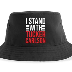 I Stand With Tucker Carlson Sustainable Bucket Hat