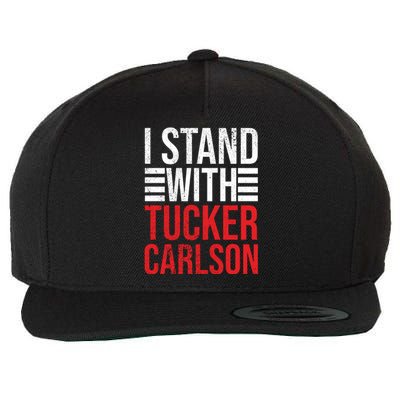 I Stand With Tucker Carlson Vintage Retro Wool Snapback Cap