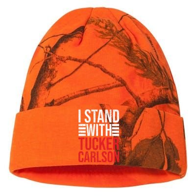 I Stand With Tucker Carlson Vintage Retro Kati Licensed 12" Camo Beanie