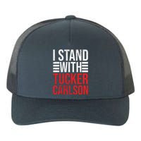 I Stand With Tucker Carlson Vintage Retro Yupoong Adult 5-Panel Trucker Hat