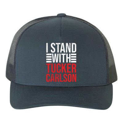 I Stand With Tucker Carlson Vintage Retro Yupoong Adult 5-Panel Trucker Hat