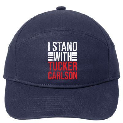 I Stand With Tucker Carlson Vintage Retro 7-Panel Snapback Hat