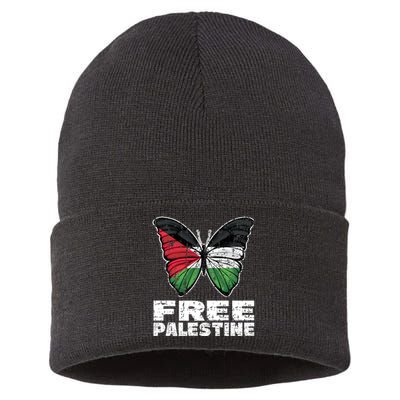 I Stand With Palestine For Their Freedom Free Palestine Sustainable Knit Beanie