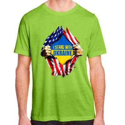 I Stand With Ukraine Flag Support Ukraine Gift Adult ChromaSoft Performance T-Shirt