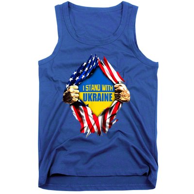 I Stand With Ukraine Flag Support Ukraine Gift Tank Top