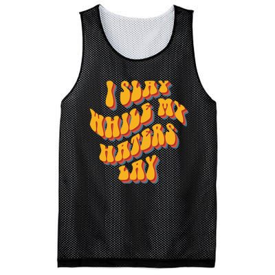 I Slay While My Haters Lay Mesh Reversible Basketball Jersey Tank