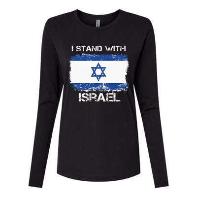 I Stand With Israel Support Israel Love Israeli Brotherhood Womens Cotton Relaxed Long Sleeve T-Shirt