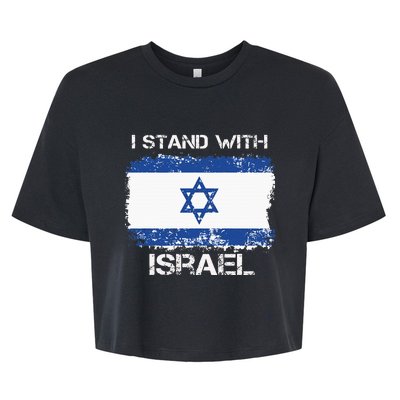 I Stand With Israel Support Israel Love Israeli Brotherhood Bella+Canvas Jersey Crop Tee