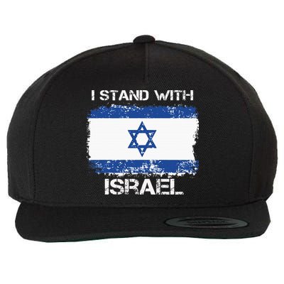 I Stand With Israel Support Israel Love Israeli Brotherhood Wool Snapback Cap