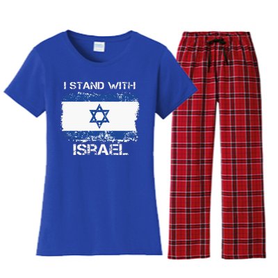 I Stand With Israel Support Israel Love Israeli Brotherhood Women's Flannel Pajama Set