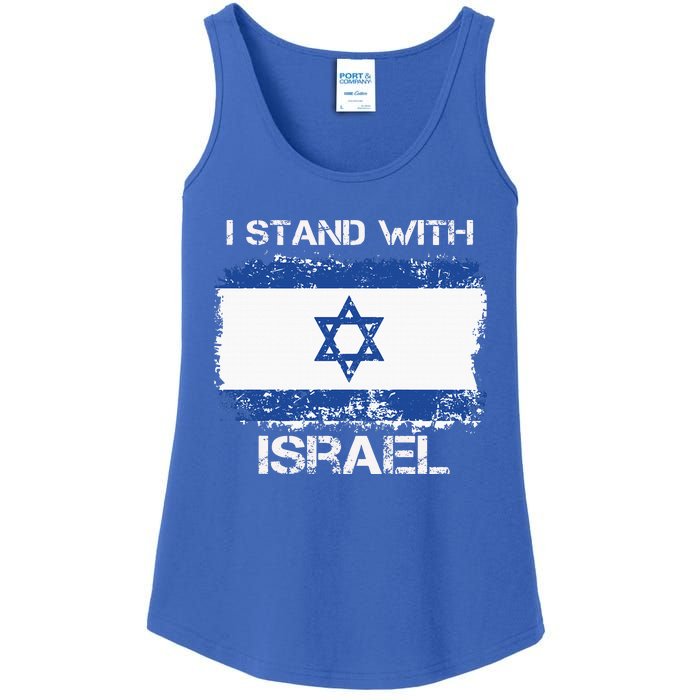 I Stand With Israel Support Israel Love Israeli Brotherhood Ladies Essential Tank