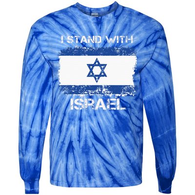 I Stand With Israel Support Israel Love Israeli Brotherhood Tie-Dye Long Sleeve Shirt