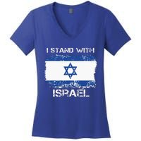 I Stand With Israel Support Israel Love Israeli Brotherhood Women's V-Neck T-Shirt