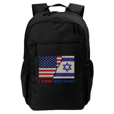I Stand With Israel Patriotic Usa And Israel Flag Backpack