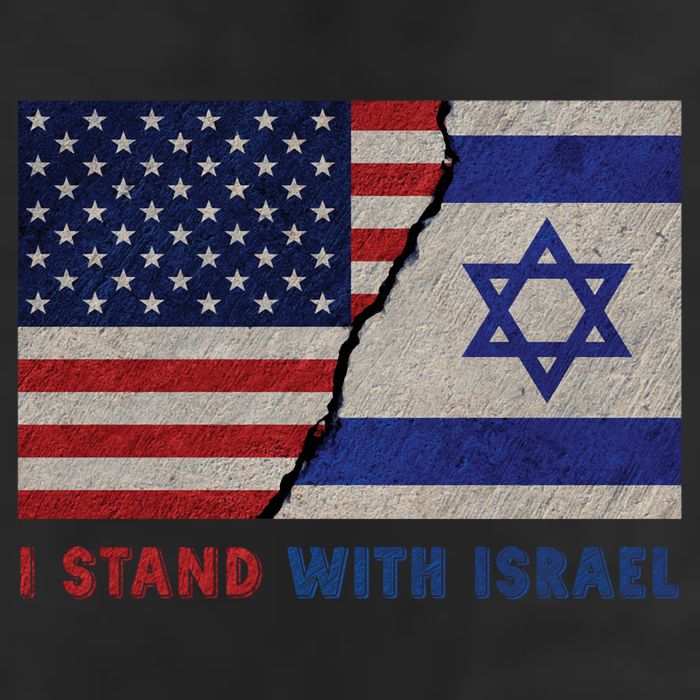 I Stand With Israel Patriotic Usa And Israel Flag Adult Drive Performance Visor