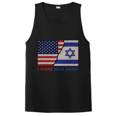 I Stand With Israel Patriotic Usa And Israel Flag PosiCharge Competitor Tank