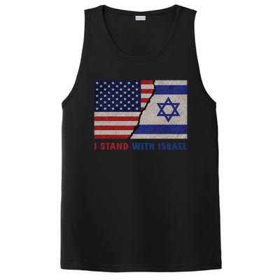 I Stand With Israel Patriotic Usa And Israel Flag PosiCharge Competitor Tank