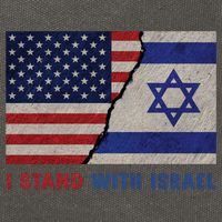 I Stand With Israel Patriotic Usa And Israel Flag Cotton Canvas Backpack