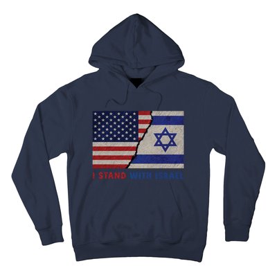 I Stand With Israel Patriotic Usa And Israel Flag Hoodie